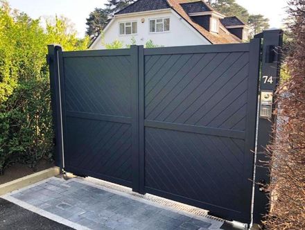 wooden driveway gates