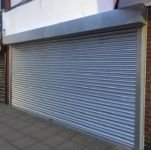 Illustrative commercial roller shutter; not a Yehans project photograph