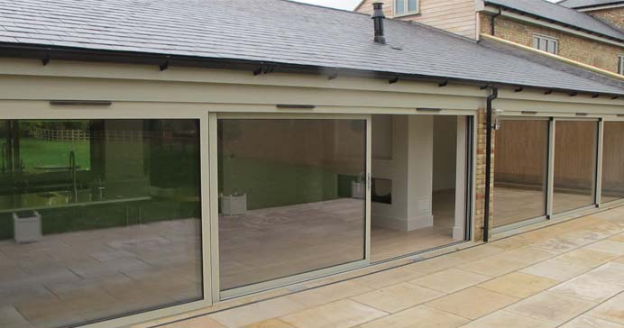 aluminium in line and lift slide patio door