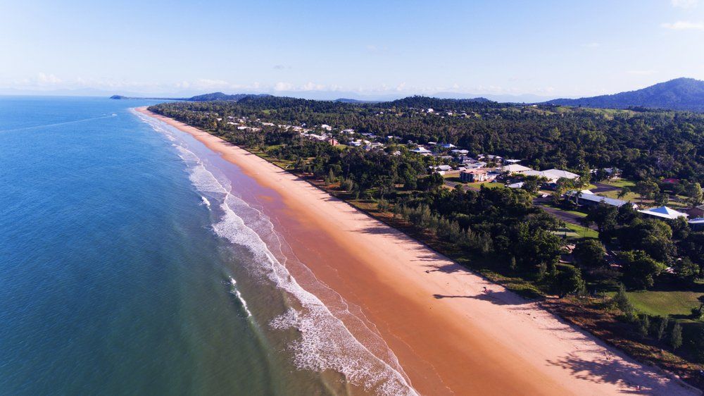 Drone Shot of Mission Beach — Advanced Auto Electrics & Mechanical in Innisfail, QLD