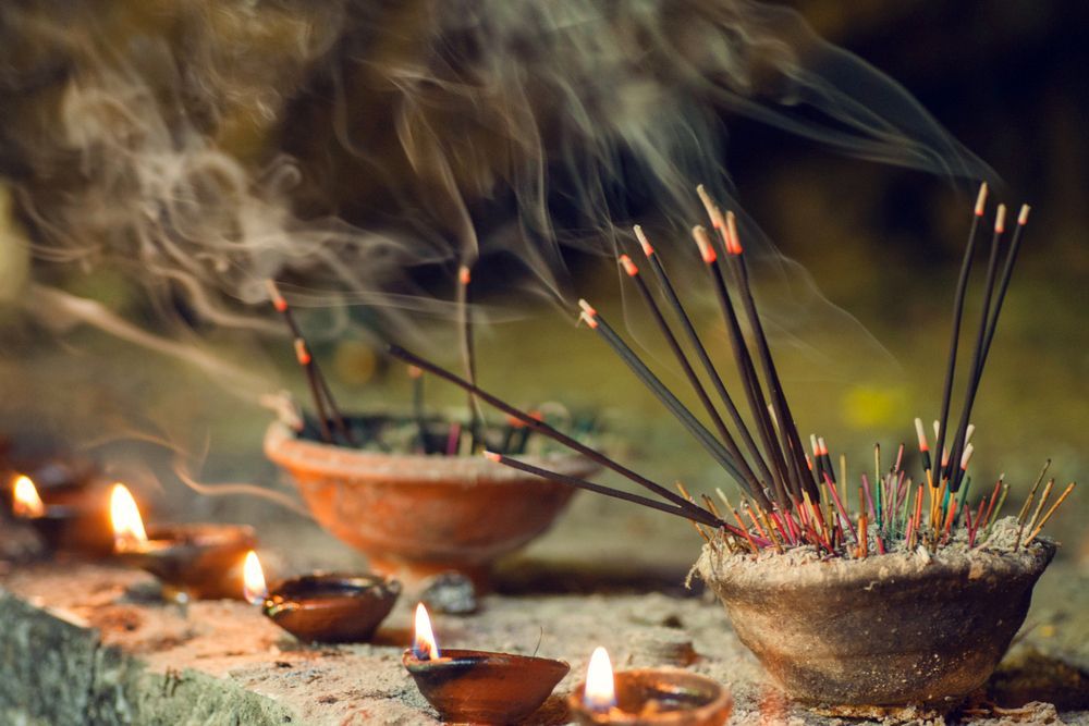A Bunch of Incense Sticks in a Bowl With Smoke Coming Out of Them — Angel of Light Nick Turner In East Lismore, NSW