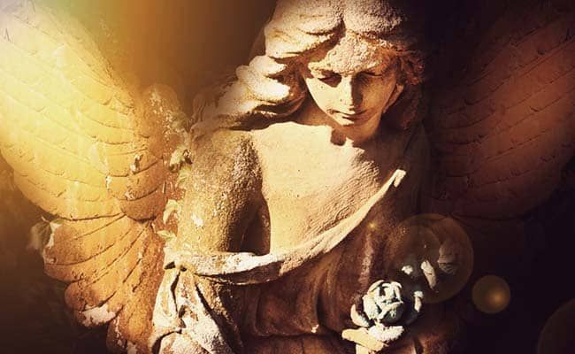 A Close Up of a Statue of an Angel Holding a Flower — Angel of Light Nick Turner In East Lismore, NSW