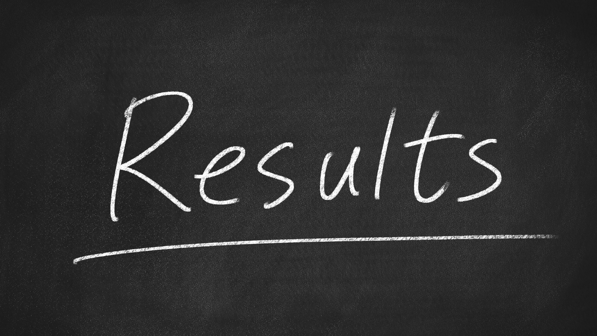 Blackboard with Results written on it, indicating ppc results