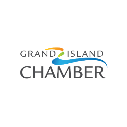 The grand island chamber logo is on a white background.