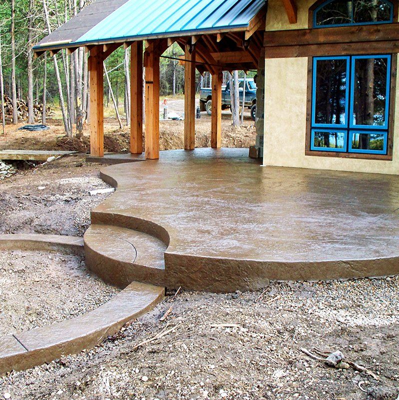 A house with a blue roof and blue windows