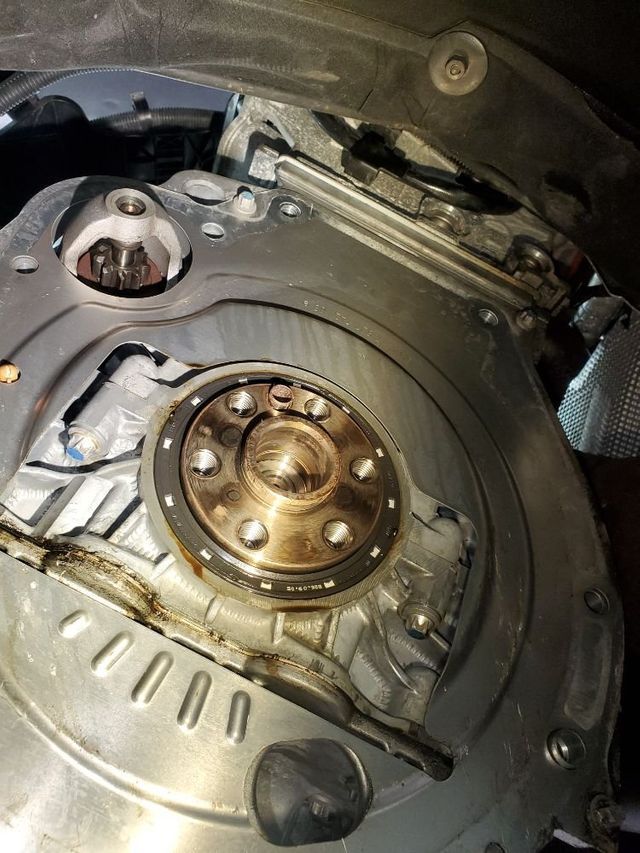 A close up of a clutch on a car.