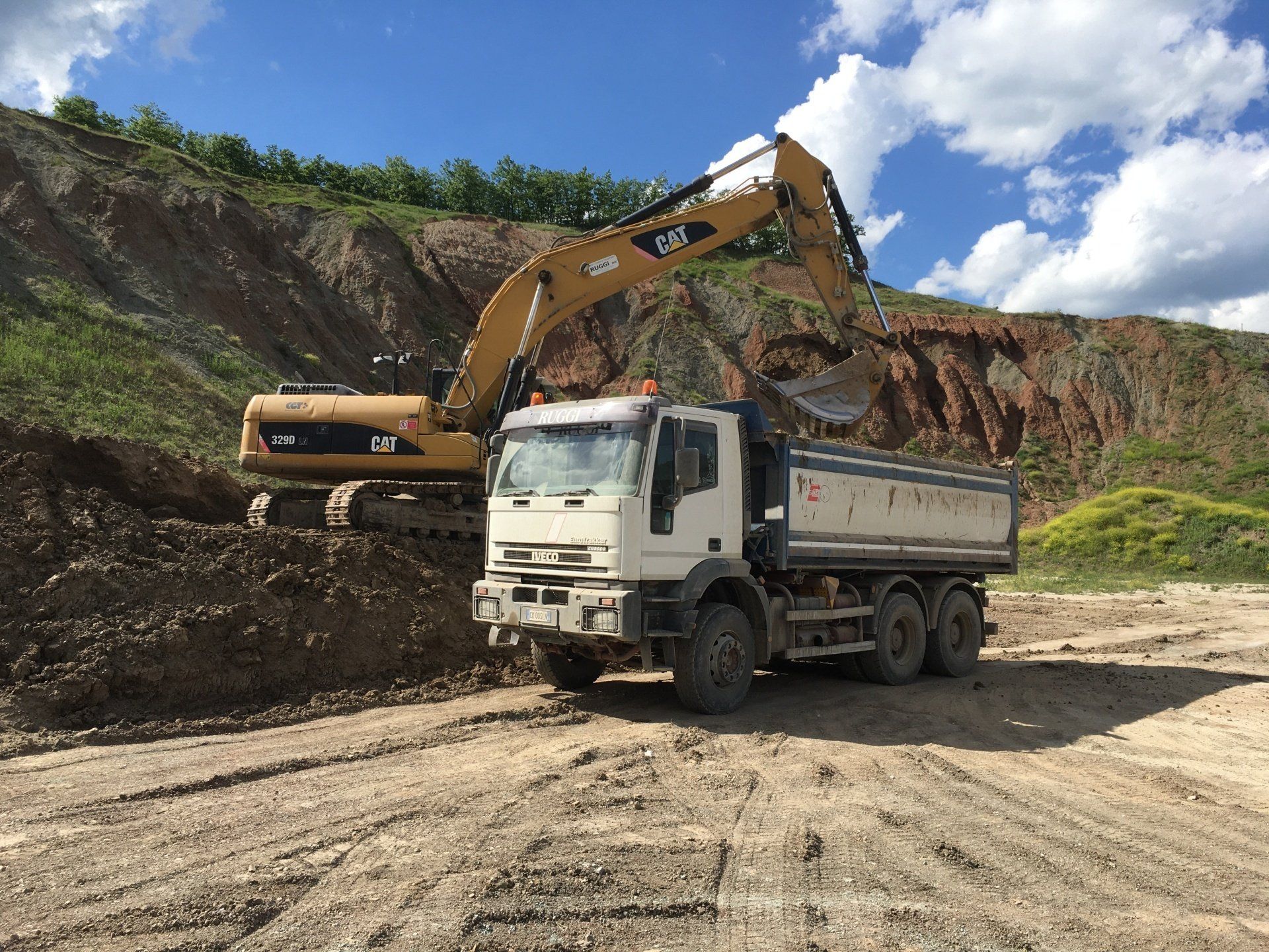 Trasporto argilla, camion, trasporto inerte
