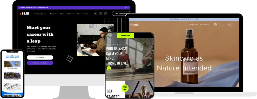 Multi Screen Responsive Website Examples