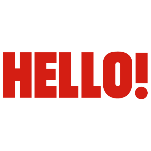 The word hello is written in red letters on a white background.