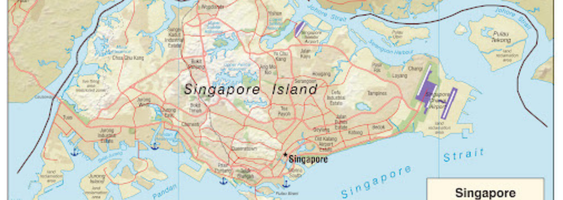 Picture of a map of Singapore