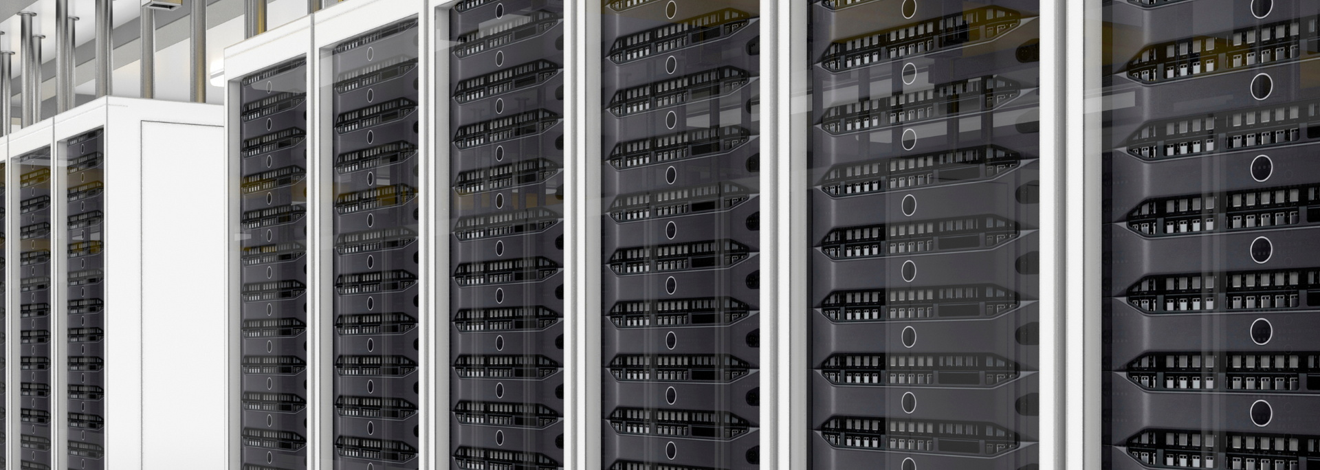Picture of a rack of servers