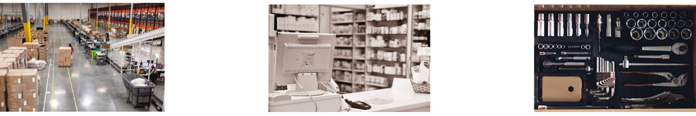 Lotwork L102 light tag used across fulfillment centers, pharmacies, and tool rooms for fast, accurate, and guided picking.