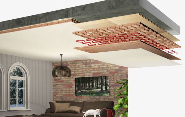 Sistema radiante a soffitto