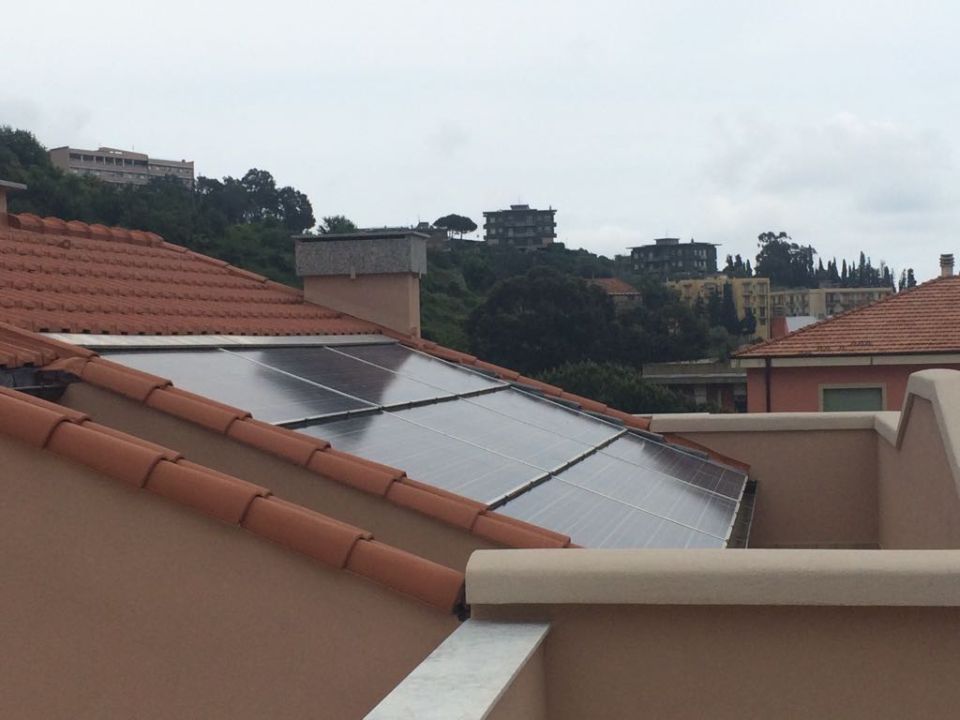 Pannelli installati su tetto