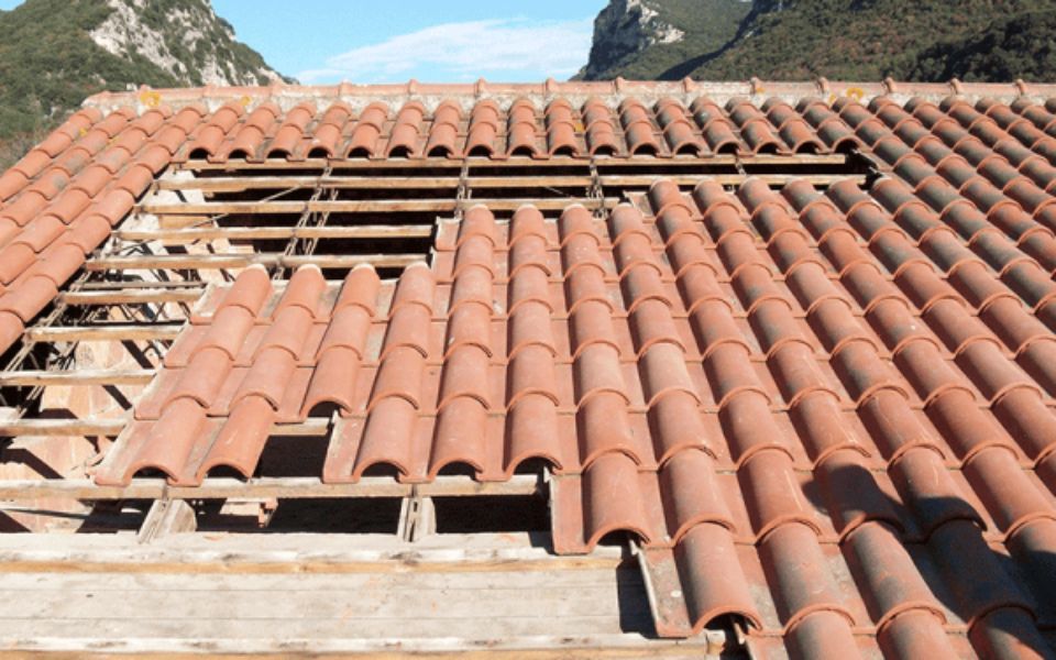 Tetto con tegole