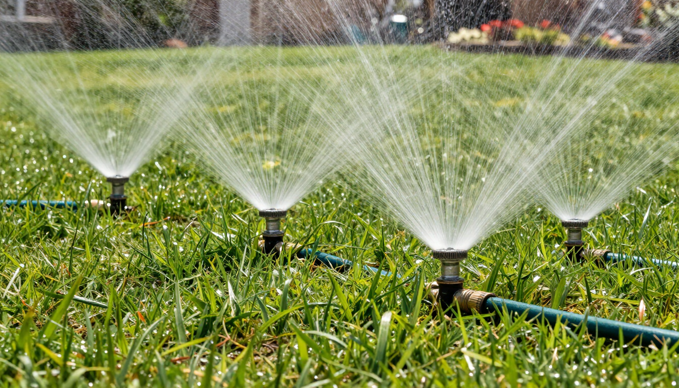Smart irrigation controller and modern water management interface.