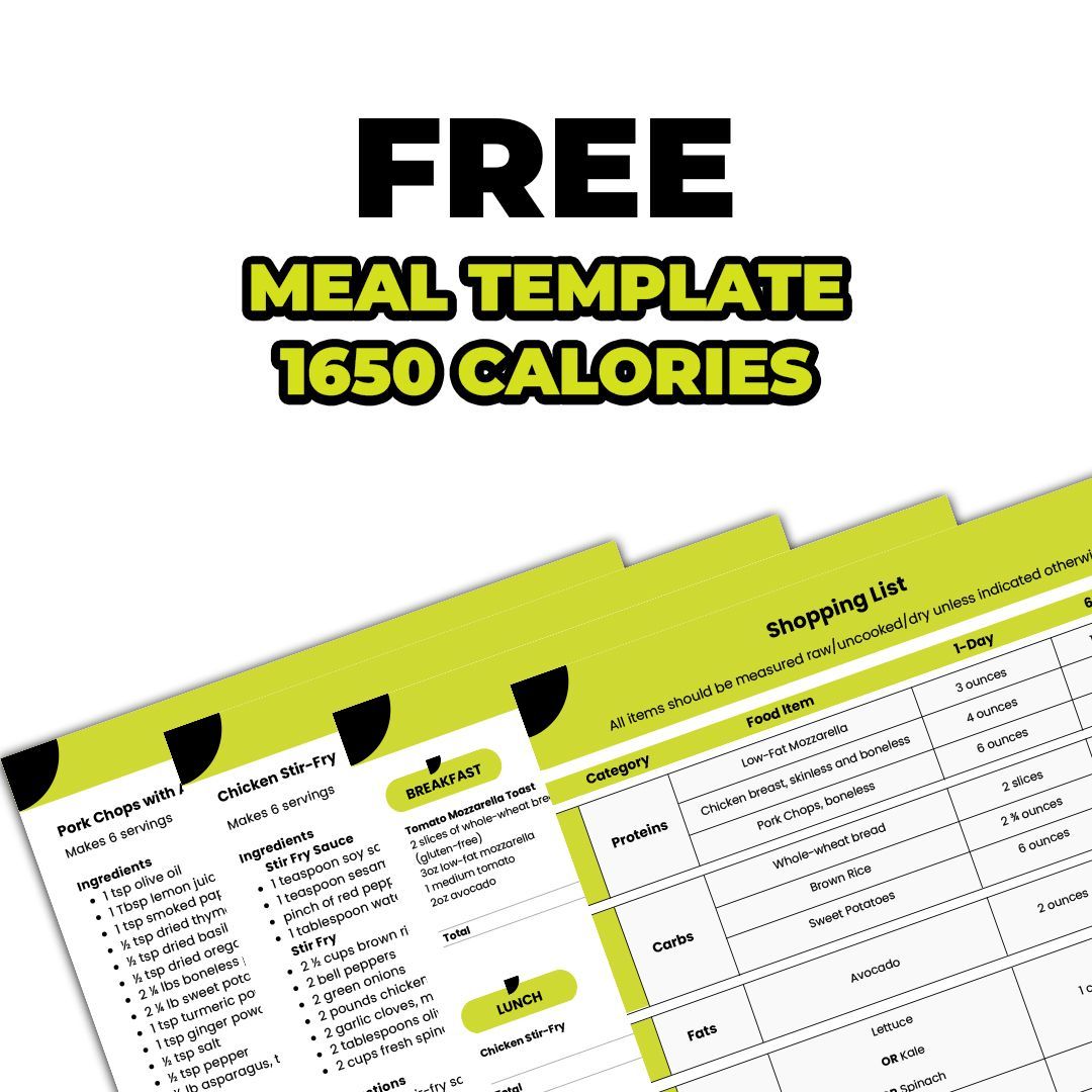 1650 calorie meal plan