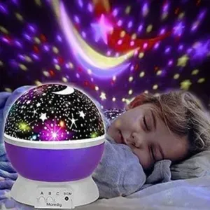 Velador de estrellas proyector Led Giratorio Purpura