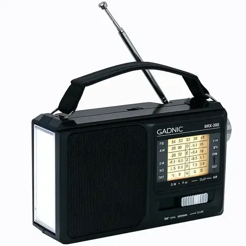 Radio portatil BT inalambrica AM/FM con Bluetooth y linterna