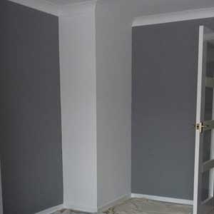 white and grey painted walls