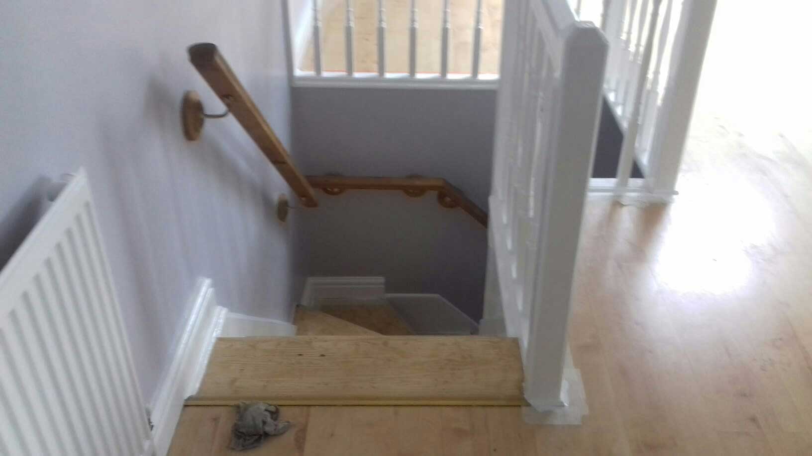 staircase being redecorated