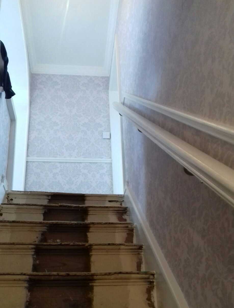 staircase being redecorated