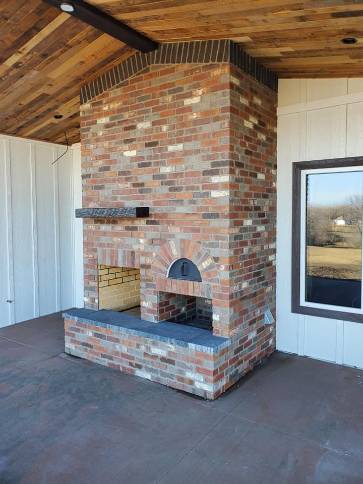 Brick Patio Fireplace