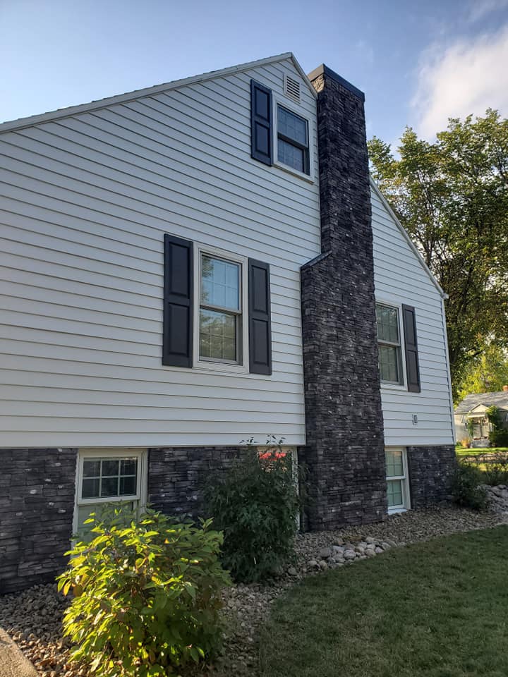 Stone Veneer Chimney