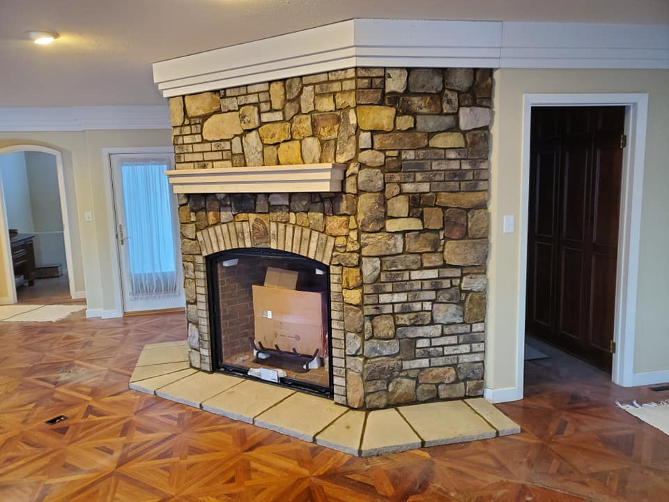 Stone Indoor Fireplace