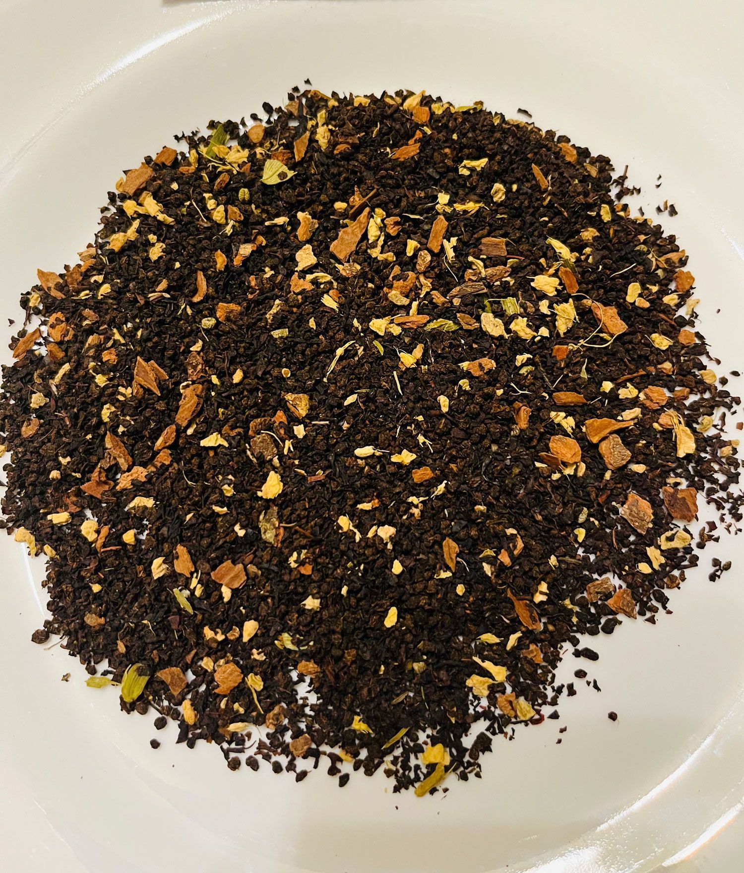 The perfect blend of spices and black tea, our Organic Masala Chai is a comforting, spicy-sweet drink that will transport you to India with its rich aroma and robust flavor. This tea is a rich blend of organic black tea, organic ginger root, organic cardamom, and organic cinnamon.