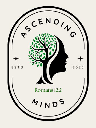 Logo: Black silhouette head with a tree crown. 