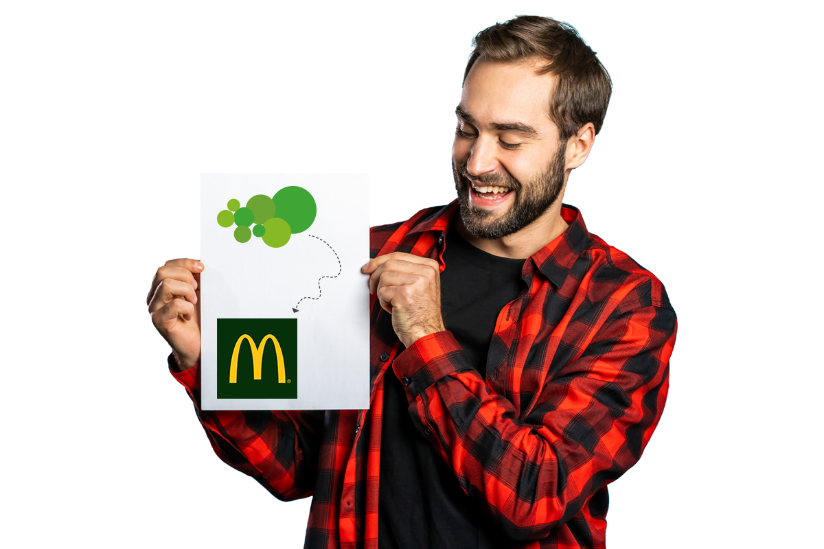Groen als hoofdkleur in het McDonald's logo