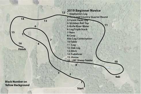 Beginner Novice XC Map — Philomath, OR — Inavale Farm - Stables