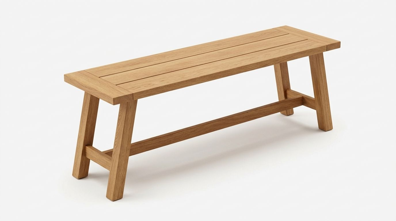 Banqueta de Madera Estilo Rústico