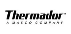 Thermador logo, the brand name in bold black italic font above "A MASCO COMPANY".