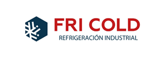 El logo de Fri Cold refrigeracion industrial tiene un copo de nieve.
