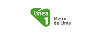 Un logo verde y blanco para la Linea 1 Metro de Lima