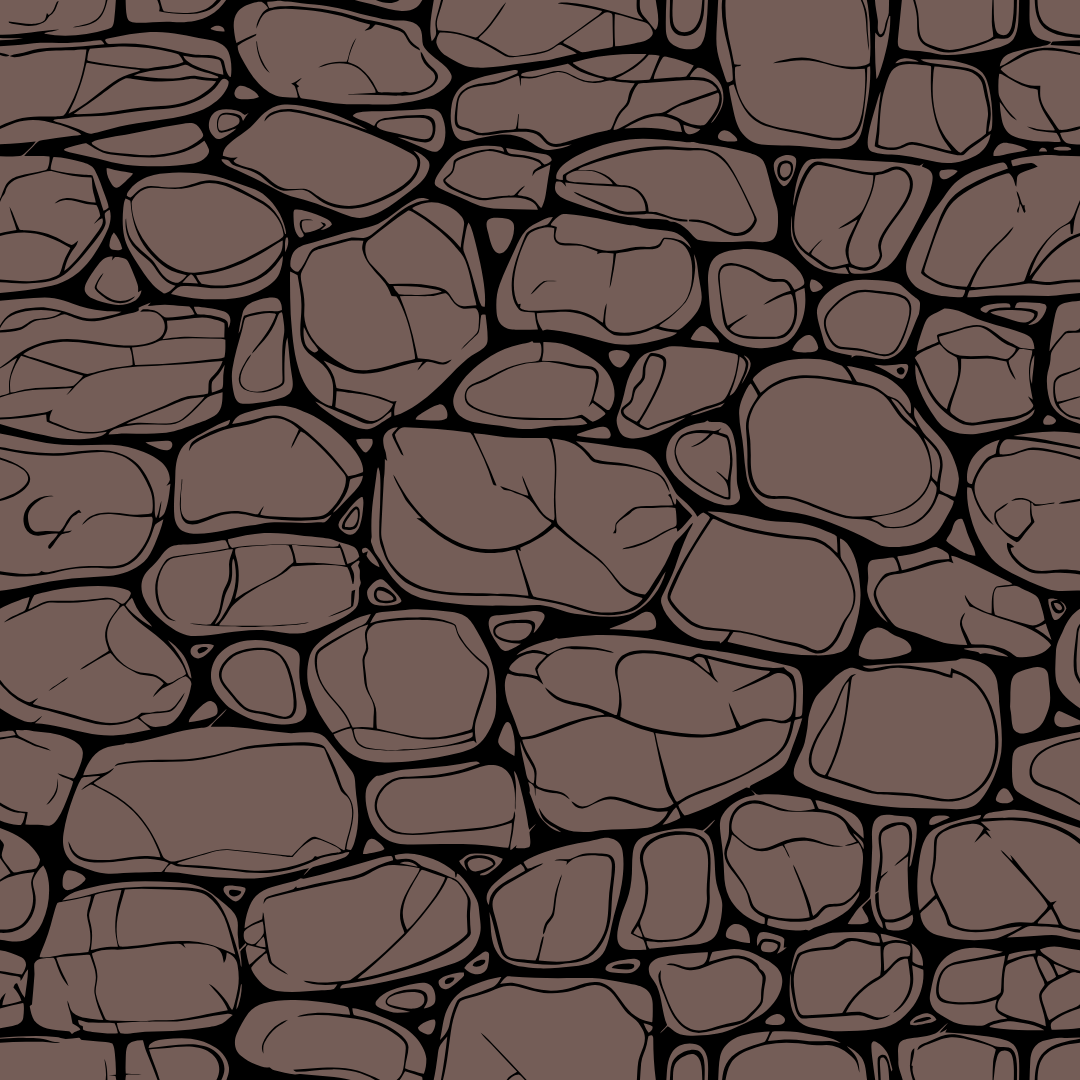 A drawing of a stone wall with a seamless pattern