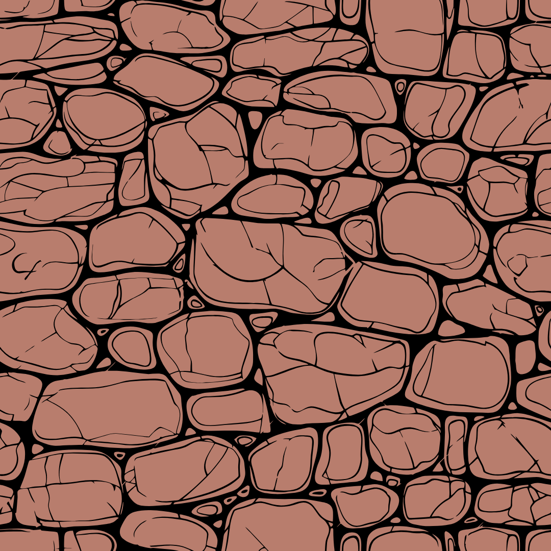 A drawing of a stone wall with a seamless pattern
