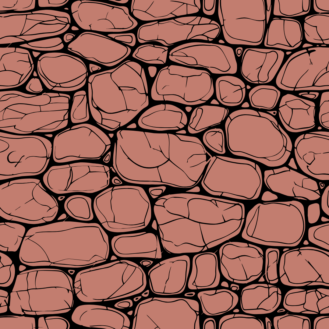 A drawing of a stone wall with a seamless pattern