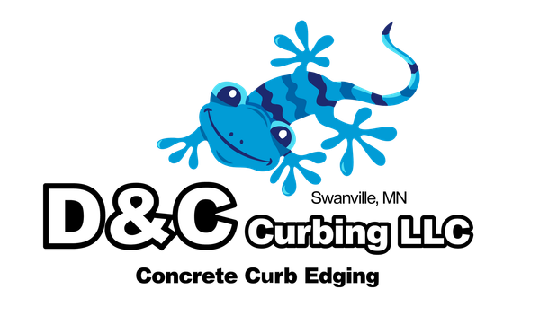 A logo for d & c curbing llc concrete curb edging