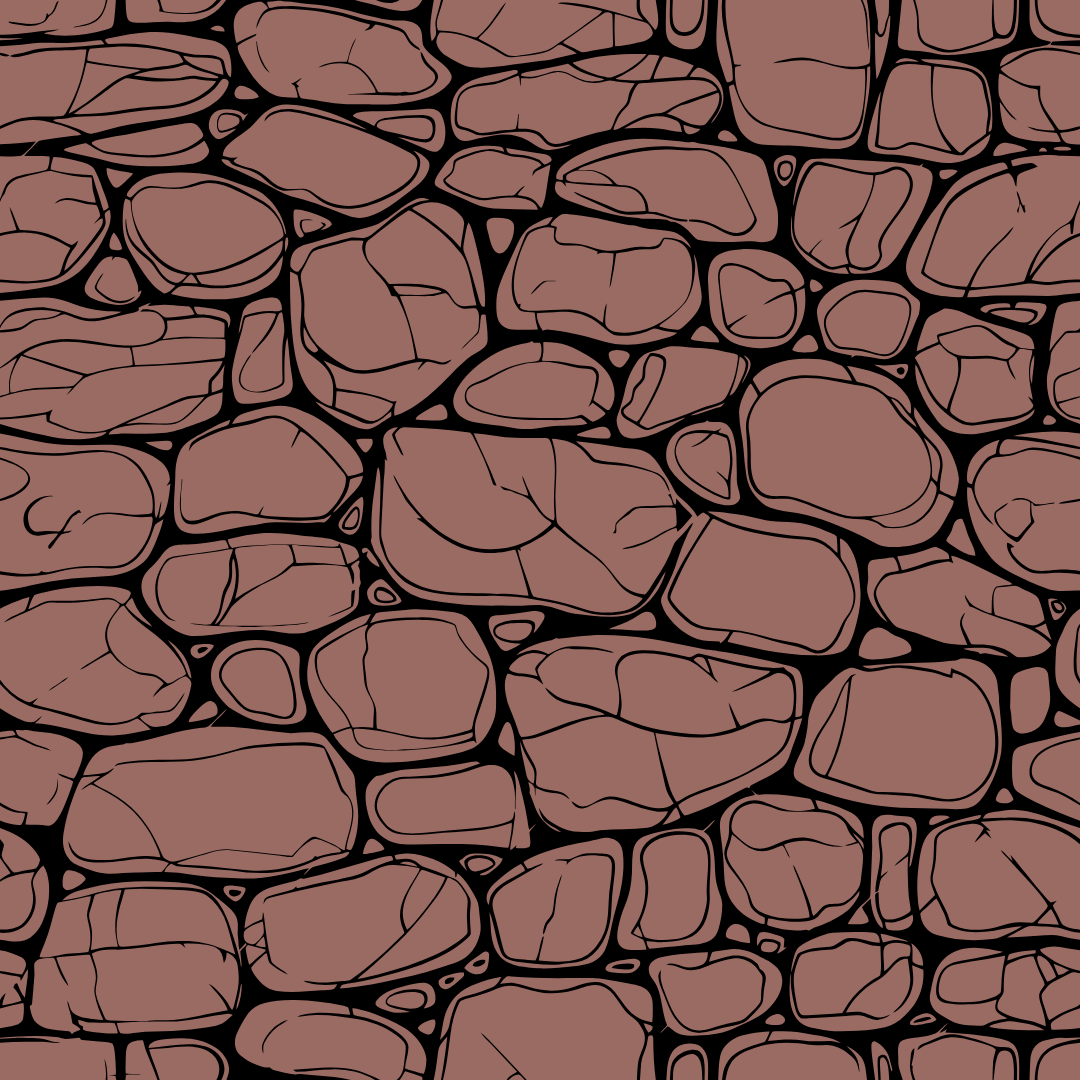 A drawing of a stone wall with a seamless pattern