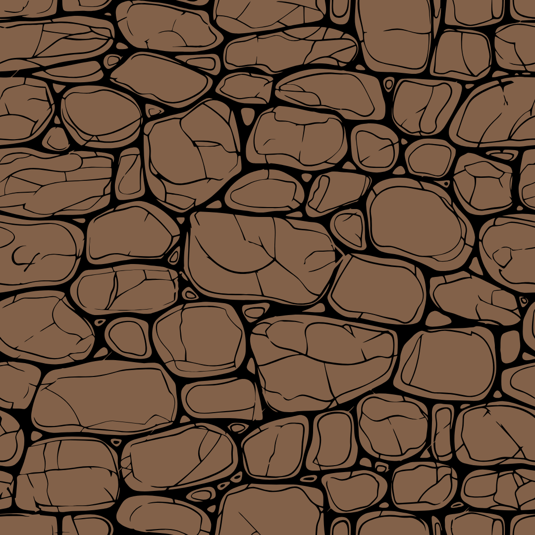 A drawing of a stone wall with a seamless pattern