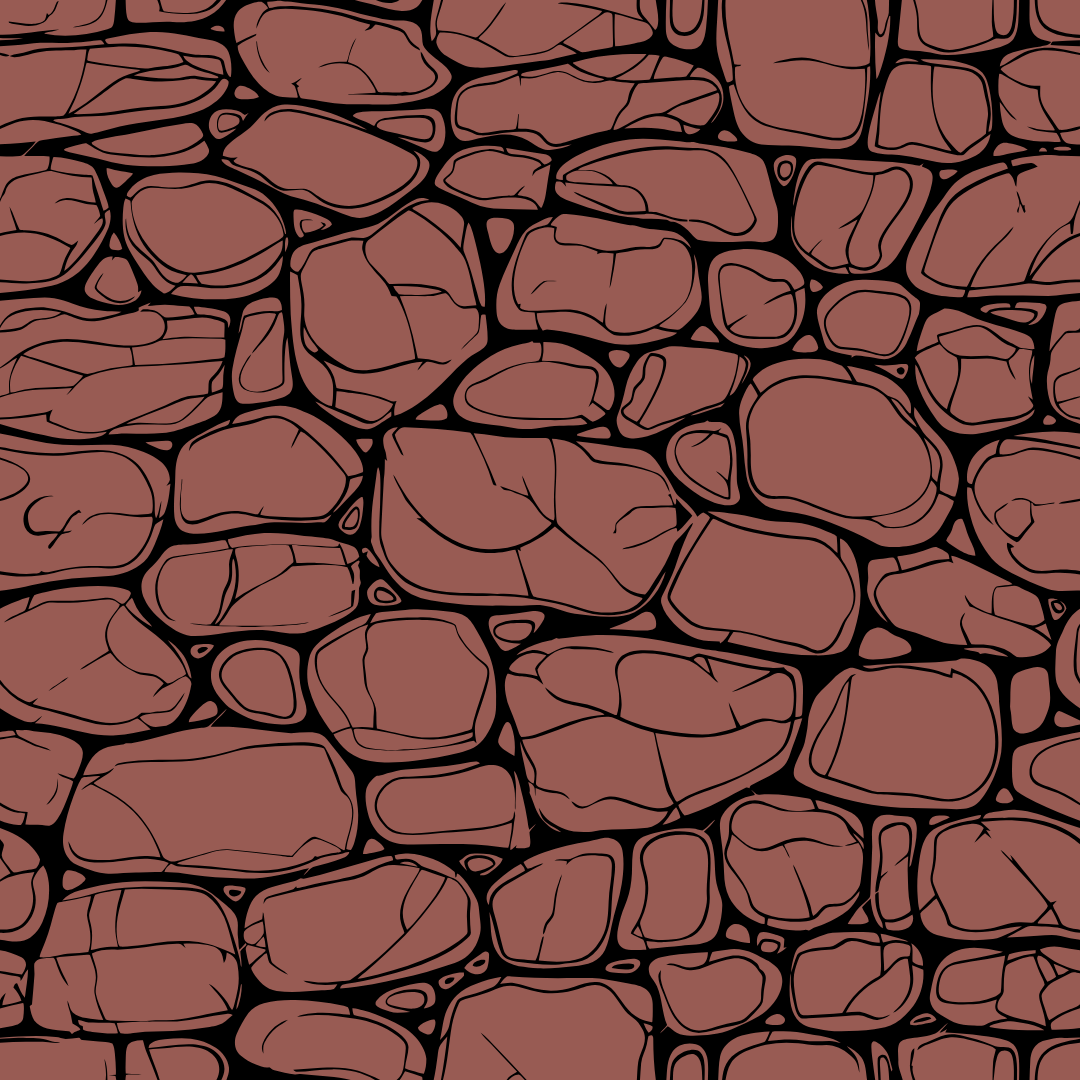 A drawing of a stone wall with a seamless pattern