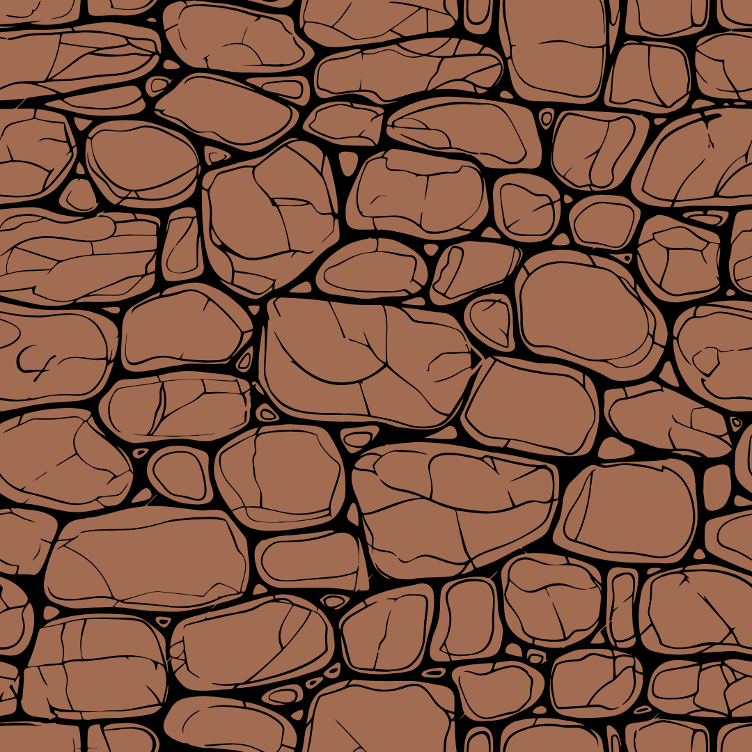 A drawing of a stone wall with a seamless pattern