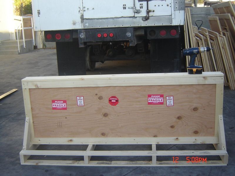 Large wooden crate with 