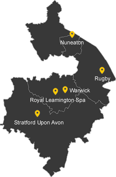 Warwickshire map