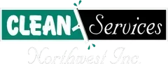 Logo for Clean Services Northwest Inc. with teal and black sections, stylized text.