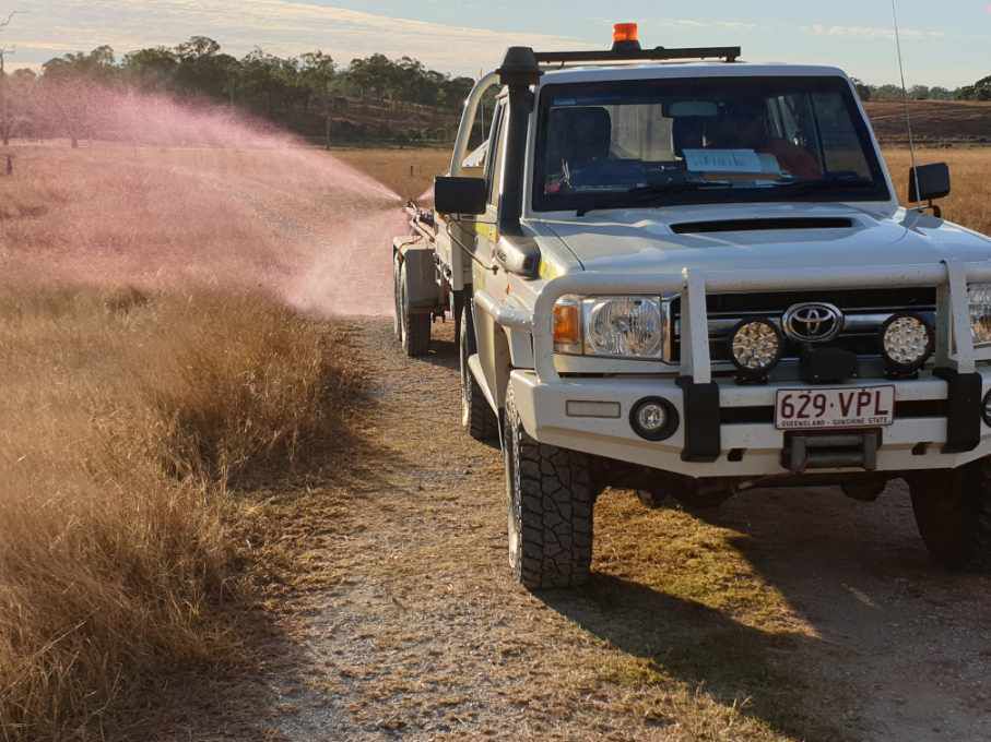 A White truck with a License plate that says 624 vpl is Parked on a dirt road — Wetzler Pty Ltd In Marmor QLD