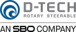 A blue and white logo for d-tech rotary steerable